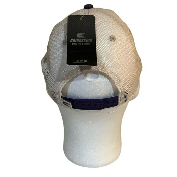 NCAA Distressed LSU  Tigers Trucker Purple SnapBack Hat Cap Colosseum New - Picture 6 of 7